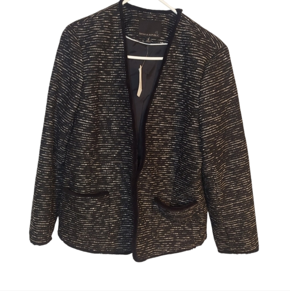 Banana Republic Jacket NWT lightly textured recycled fabric lined Size 16